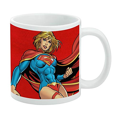 GRAPHICS & MORE Superman Supergirl Charakter Keramik Kaffeetasse Neuheit Geschenk Tassen für Kaffee, Tee und heiße Getränke, 325 ml, Weiß von GRAPHICS & MORE