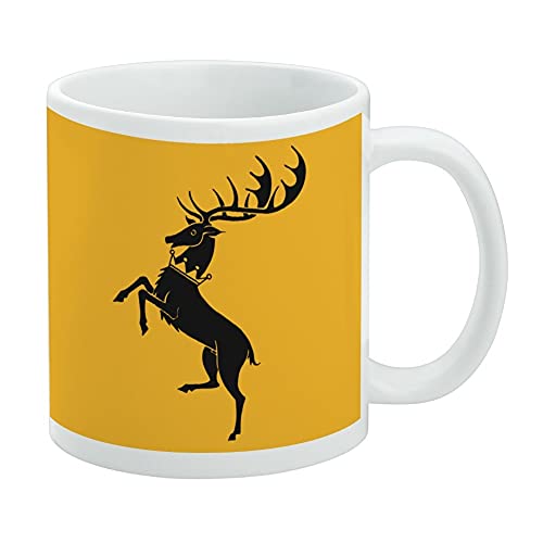 Game of Thrones Baratheon Sigil Keramik-Kaffeetasse, Neuheit Geschenk Tassen für Kaffee, Tee und heiße Getränke, 325 ml, Weiß von GRAPHICS & MORE