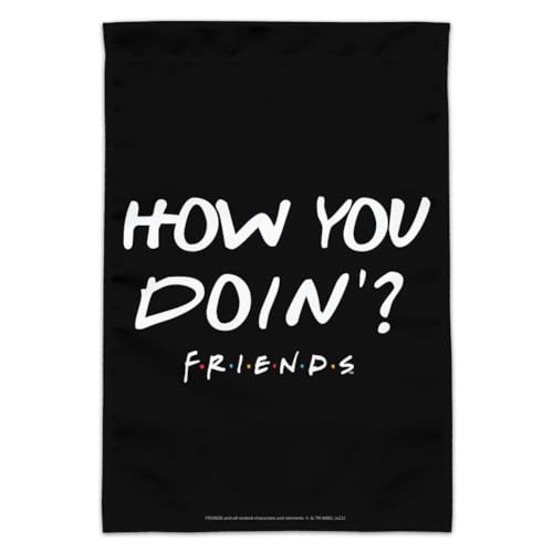 Gartenflagge mit Aufschrift "Friends How You Doin'?" von GRAPHICS & MORE