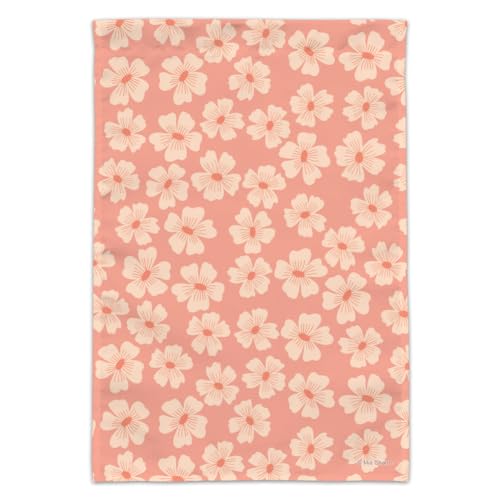 Gartenflagge mit pfirsichfarbenen Blumen Gartenflagge mit pfirsichfarbenen Blumen von GRAPHICS & MORE