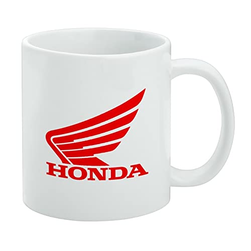 Honda Powersports Logo Keramik Kaffeetasse, Neuheit Geschenk Tassen für Kaffee, Tee und heiße Getränke, 325 ml, Weiß von GRAPHICS & MORE
