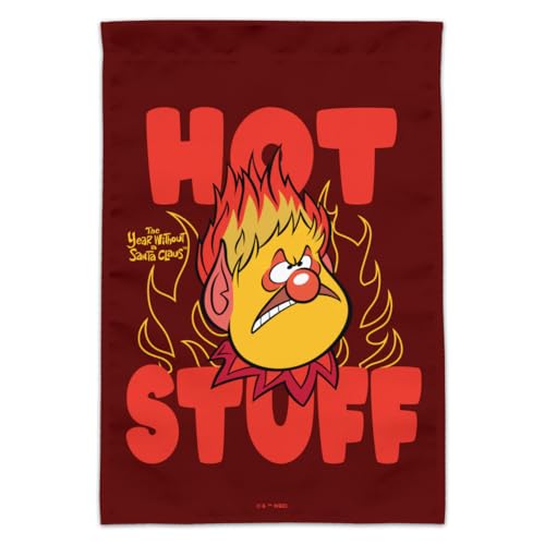 Jahr ohne Weihnachtsmann Hot Stuff Gartenflagge (Mast nicht im Lieferumfang enthalten) von GRAPHICS & MORE