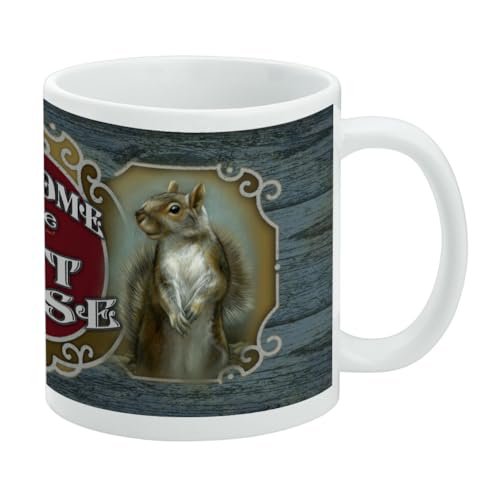 Keramik-Kaffeetasse mit Aufschrift "Welcome to the Nuthouse", Eichhörnchen, Geschenkidee für Kaffee, Tee und heiße Getränke, 325 ml, Weiß Keramik-Kaffeetasse mit Aufschrift "Welcome to the Nuthouse", Eichhörnchen, Geschenkidee für Kaffee, Tee und heiße Getränke, 325 ml, Weiß von GRAPHICS & MORE