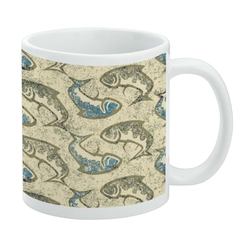 Keramik-Kaffeetasse mit Ying-Yang-Angelmuster, Geschenkidee für Kaffee, Tee und heiße Getränke, 325 ml, Weiß Keramik-Kaffeetasse mit Ying-Yang-Angelmuster, Geschenkidee für Kaffee, Tee und heiße Getränke, 325 ml, Weiß von GRAPHICS & MORE