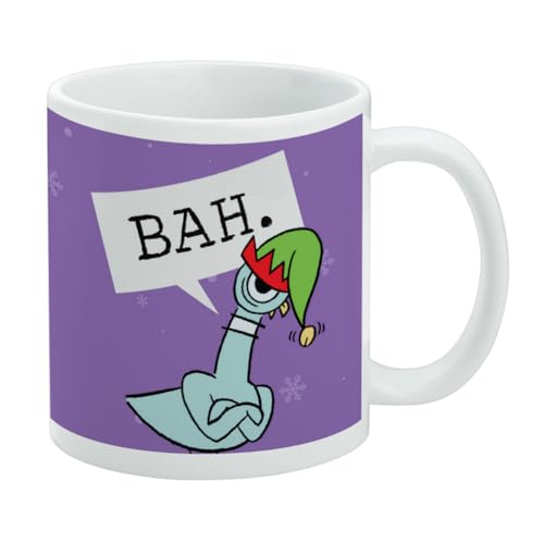 Keramik-Kaffeetasse mit der Aufschrift "Don't Let The Pigeon Drive the Sleigh Bah", Geschenkidee für Kaffee, Tee und heiße Getränke, 325 ml, Weiß von GRAPHICS & MORE