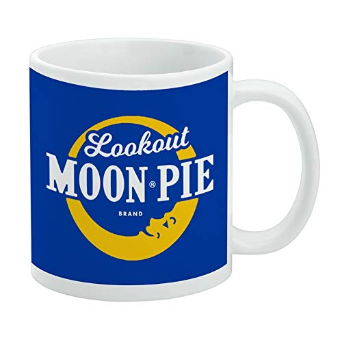 Lookout MoonPie Logo Keramik-Kaffeetasse für Kaffee, Tee und heiße Getränke, 325 ml, Weiß von GRAPHICS & MORE
