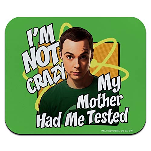 Big Bang Theory Sheldon Cooper I'm Not Crazy Low Profile Thin Mouse Pad Mousepad Mousepad Multicolor von GRAPHICS & MORE
