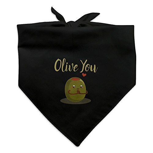 Olive You I Love You Hundehalstuch von GRAPHICS & MORE