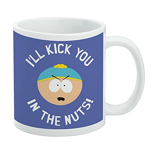 South Park Cartman Kick You in the Nuts Keramik-Kaffeetasse, originelles Geschenk für Kaffee, Tee und heiße Getränke, 325 ml, Weiß von GRAPHICS & MORE