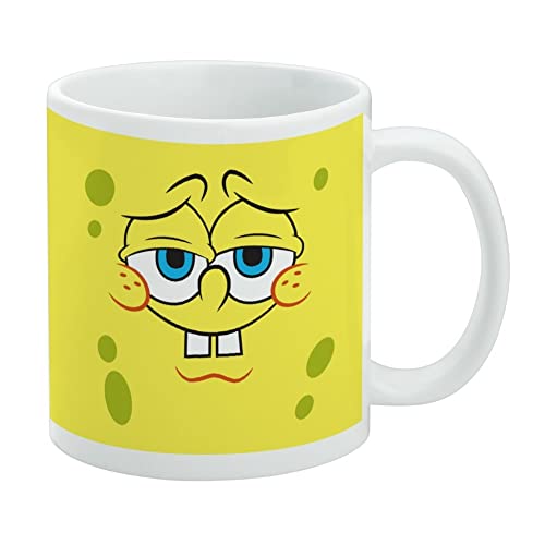 SpongeBob Keramik-Kaffeetasse mit selbstbewusstem Gesicht, originelles Geschenk für Kaffee, Tee und heiße Getränke, 325 ml, Weiß von GRAPHICS & MORE