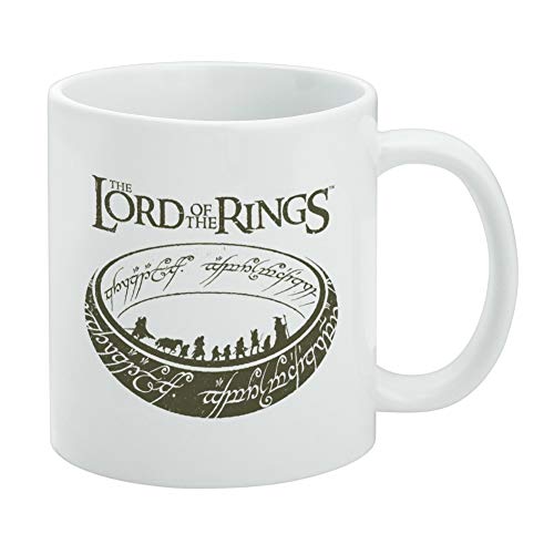 Tasse mit Aufschrift "Herr der Ringe", Weiß von GRAPHICS & MORE