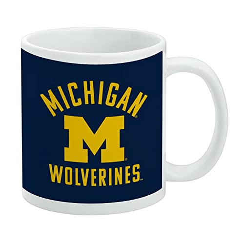 University of Michigan Wolverines Logo Keramik Kaffeetasse Neuheit Geschenk Tassen für Kaffee, Tee und heiße Getränke, 325 ml, Weiß von GRAPHICS & MORE