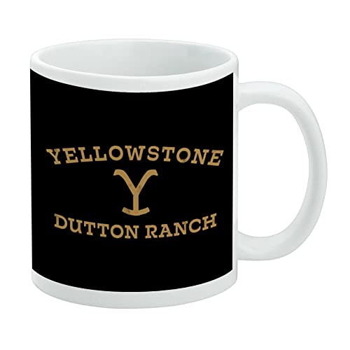 Yellowstone Keramik-Kaffeetasse aus der TV-Serie Dutton Ranch, Geschenk für Kaffee, Tee und heiße Getränke, 325 ml, Weiß von GRAPHICS & MORE
