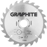 Kreissägeblatt 185mm Hartmetall 24 - Graphite von GRAPHITE