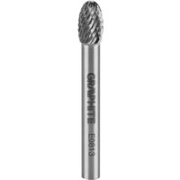 HM-Metallfräser, Typ E (oval), 8 x 13 mm, Schaft 6 x 45 mm von GRAPHITE