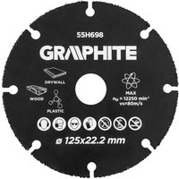 HM-Trennscheibe für Holz und Kunststoff 125 x 22,2 mm HM-Trennscheibe für Holz und Kunststoff 125 x 22,2 mm von GRAPHITE