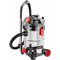 Nass- und Trockensauger, Industriesauger 1500 w, Edelstahltank 30 l von GRAPHITE