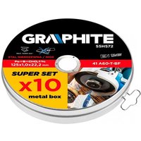 Trennscheibe f. Metall/Edelstahl 125x1.0x22,2mm 10er Box Trennscheibe f. Metall/Edelstahl 125x1.0x22,2mm 10er Box von GRAPHITE