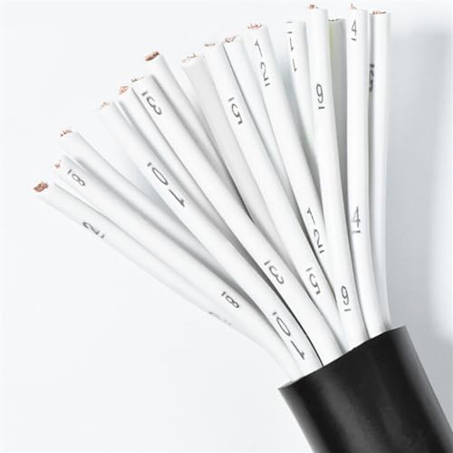 Außenverlängerung 16-adriges Steuerkabel, mehradriges Leiter-Elektrokabel, 0,12 mm bis 1 mm, schwarzer, weich ummantelter Kupferdraht Solarummantelung(Color:16 cores 0.75mm) von GRASAKY