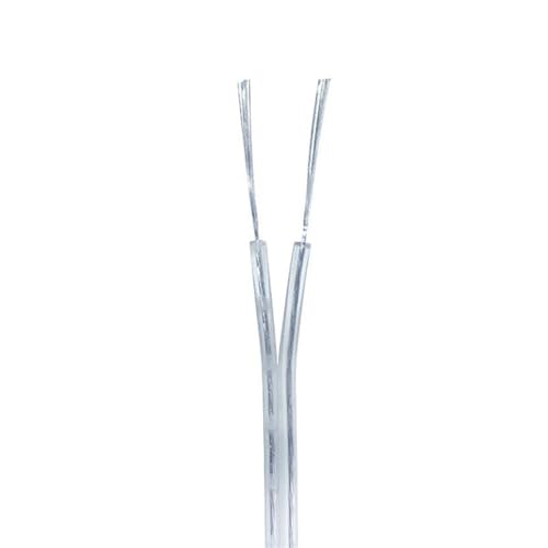 Außenverlängerung 2-adriges, flaches, transparentes Parallelkabel, 28 AWG bis 18 AWG, LED-Licht, Kupferdraht, Gleichstrom Solarummantelung(Color:24AWG,Size:4meter) von GRASAKY