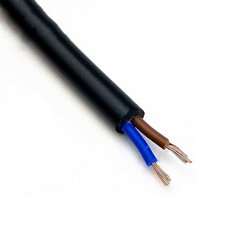 Außenverlängerung 2-poliger elektrischer Draht, 3-adrig, 4-adrig, Kupferlitzenmantel, Elektrokabel, 26 AWG, 25 AWG, 24 AWG, 26 AWG Solarummantelung(Color:2 pin wire,Size:20meter 25 AWG - 0.184mm2) von GRASAKY