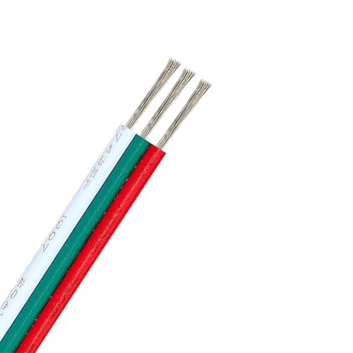 Außenverlängerung 22AWG 3-poliges Kabel 10 Meter 20 Meter 100 Meter 3-adrige verzinnte Kupferdrähte 3-poliges Elektrokabel Solarummantelung(Size:50meter,Color:22 AWG) von GRASAKY