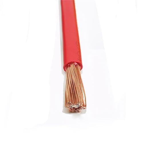 Außenverlängerung Multi-Kupferkern-Stromkabel, Strang, weiches Kabel, 8 AWG, 2 AWG, Batterieanschluss, elektrischer Draht, 10 mm2, 16 mm2, 25 mm2, 35 mm2, 50 mm2 Solarummantelung(Color:Red,Size:5meter von GRASAKY
