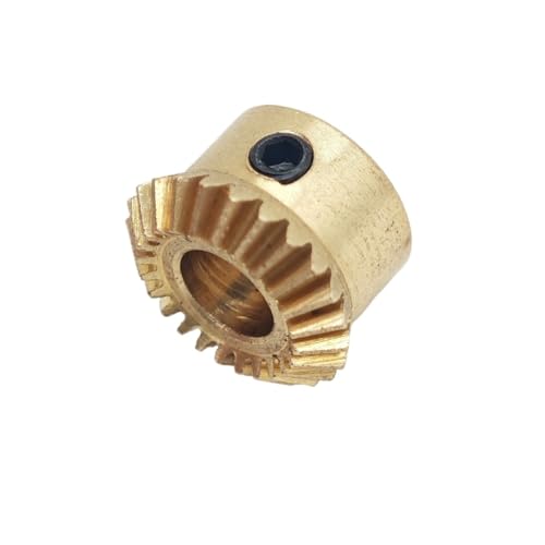 GRASAKY 0,4 Modul Gerades Kegelrad Kupfer 0,4 M 90 Grad Gehrungsritzel 1:1 Übertragung Konisches Kegelrad Statische Änderung Kegelradgetriebe(20T 2MM BORE) von GRASAKY