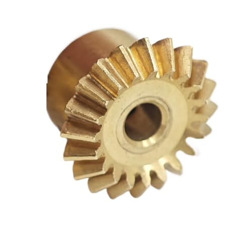 GRASAKY 0,5 M Ritzel Kupfer Gerade Kegelrad 90 Grad Verzahnung Konische Gehrungsgetriebe 1:1 Getriebe Lenkung Mechanische Getriebe Kegelradgetriebe(18T 2mm bore) von GRASAKY