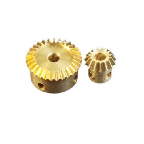 GRASAKY 0,5 Modul Kupferkegelradsatz 1:2 Übertragung 90 Grad Eingriffs-Gehrungsgetriebe Automodell Ändern Mechanisches Ritzel Kegelradgetriebe(15T 3mm bore 30T 3mm bore) von GRASAKY