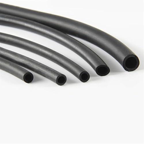 GRASAKY 1 Meter Fluorkautschuk-Kraftstoffschlauch, Benzin, Diesel, Ölleitungsschlauch, schwarzer 2 mm, 32 mm innen Transfer Tropf(16x21mm) von GRASAKY