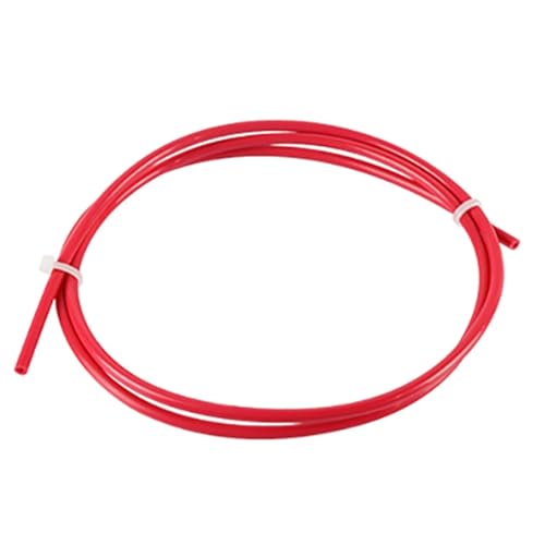 GRASAKY 1 Meter Innendurchmesser, 2 mm Außendurchmesser, 4 mm PTFE-Schlauch for 3D-Druckerteil, Rohrextruder, heißes Ende Zubehör(Red,ID3mm OD4mm) von GRASAKY