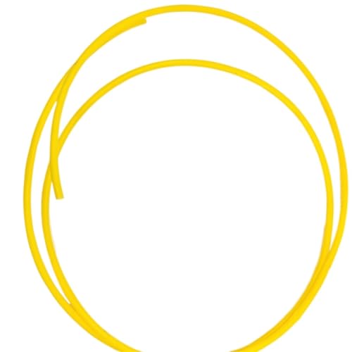 GRASAKY 1 Meter PTFE-Rohr F46 Isolierter Kapillar-Hitzeschutz-Übertragungsschlauch Starre Temperaturkorrosionsbeständigkeit 2,5 kV 150 V Zubehör(Yellow,19L 0.96mm x 1.26mm) von GRASAKY