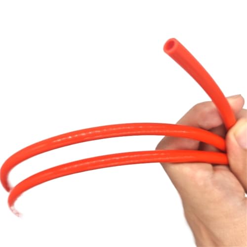 GRASAKY 1 Meter PTFE-Schlauch, 150 V, L-Typ, farbiges PTFE-Rohr, Dicke 0,15 mm, 0,2 mm, 0,3 mm, geeignet for elektronische Instrumente Zubehör(Red,ID0.56mmxOD0.86mm) von GRASAKY
