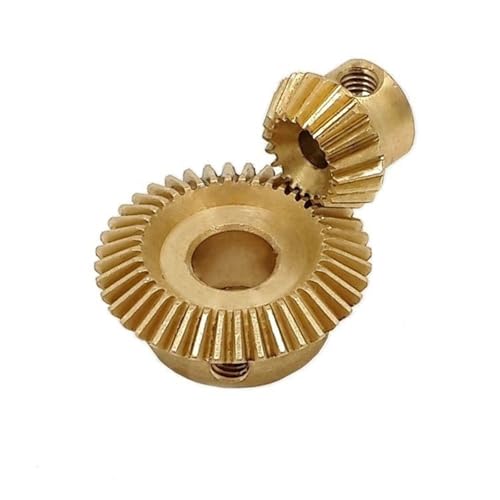 GRASAKY 1 Satz 0,5 Modul 1:2 Getriebeuntersetzungskegelrad 0,5 M 20T 40T 90-Grad-Winkel Kupfer-Schrägverzahnung Kegelradgetriebe(20T 4mm bore 40T 6mm bore) von GRASAKY