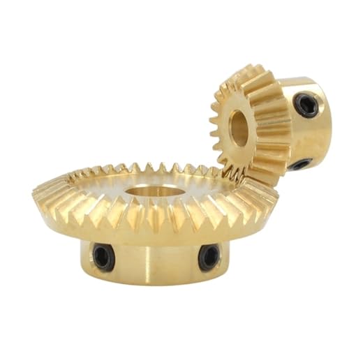 GRASAKY 1 Set 1:2 Getriebekegelrad 1 Modul 15 Zähne 30 Zähne 90 Grad Gehrung Kegelrad Kupfer 1M 30T Ritzel Kegelradgetriebe(15T 5mm bore 30T 10mm bore) von GRASAKY