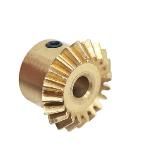 GRASAKY 1 Stück 1M 20T Kegelradgetriebe 90 Grad Lenkantrieb 1 Modul 20 Zähne Messingkegelrad 1:1 Übertragung Mechanisches Getriebe Kegelradgetriebe(6mm bore) von GRASAKY
