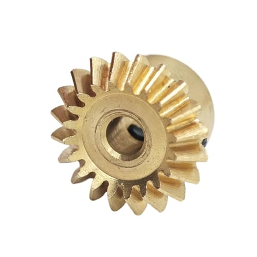 GRASAKY 1 stücke 0,5 Modul 20 Zähne Kupfer Kegelrad 90 Grad Kämmen 0,5 M 20 T Gerade Kegelrad 1:1 Übertragung Ritzel Kegelradgetriebe(3mm bore) von GRASAKY