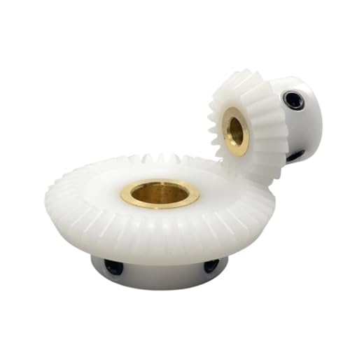 GRASAKY 1:2 Getriebekegelradsatz Weiß POM 1 Modul 20 Zähne 40 Zähne Kegelrad 90 Grad Eingriff Gehrungsritzel Kegelradgetriebe(20T 8mm 40t 8mm bore) von GRASAKY