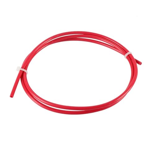 GRASAKY 2 mm x 4 mm Innendurchmesser, 2 mm Außendurchmesser, 4 mm PTFE-Schlauch, heißes Ende for 3D-Drucker-Teile, Rohr, 1,75 mm Filament-Führungsrohr Zubehör(Red) von GRASAKY