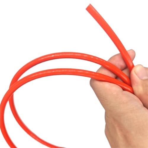 GRASAKY F46 1 Meter PTFE-Rohr Isolierter Kapillar-Hitzeschutz-Übertragungsschlauch Starre Temperaturkorrosionsbeständigkeit 2,5 kV 150 V Zubehör(Red,20L 0.86mm x 1.16mm) von GRASAKY