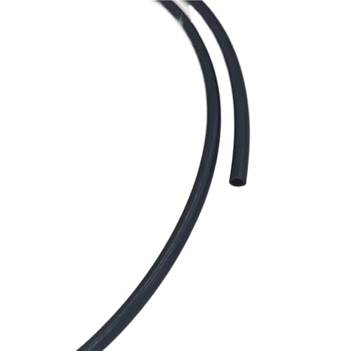 GRASAKY F46 Isolierter Kapillar-Hitzeschutz-Übertragungsschlauch, starr, Temperaturkorrosionsbeständigkeit, 2,5 kV, 150 V, 1 Meter PTFE-Schlauch Zubehör(Schwarz,13L 1.92mm x 2.33mm) von GRASAKY