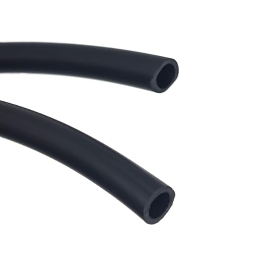 GRASAKY FKM-Rohr, 1 Meter, schwarzer Fluorkautschukschlauch, hitzeölbeständiger Schlauch, Ölrohr, Automobil-Fluorkautschukrohr, Loch-ID 2 mm, 16 mm Transfer Tropf(14x18mm) von GRASAKY