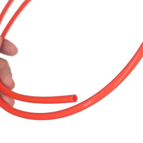 GRASAKY Isolierter Kapillar-Hitzeschutz, starrer Übertragungsschlauch mit Temperatur- und Korrosionsbeständigkeit, 2 Meter, 19L-30L PTFE-Rohr F46 2,5KV 150V Zubehör(Red,30L 0.3x0.6mm) von GRASAKY