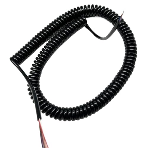 Kabelschnur 5 Adern 0,2 mm quadratisches mehradriges Spiralkabel 6 Adern 7 Adern 8 Adern 9 Adern Kupferkern Elastischer Signalkabeldraht spiralförmige Verlängerung (Size : Undraw 3 meters, Color : 9 von GRASAKY