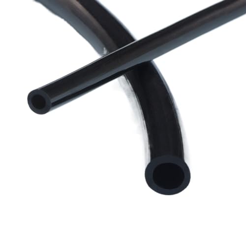 elastisches Gummi 5 Meter Kraftstoff-Gasrohr-Strangrohr-Benzinschlauch for Trimmer-Kettensägen-Gebläse-Linie DIY-Werkzeug Abfluss elastisch (Color : Schwarz, Size : ID 3mm x OD 5mm) von GRASAKY