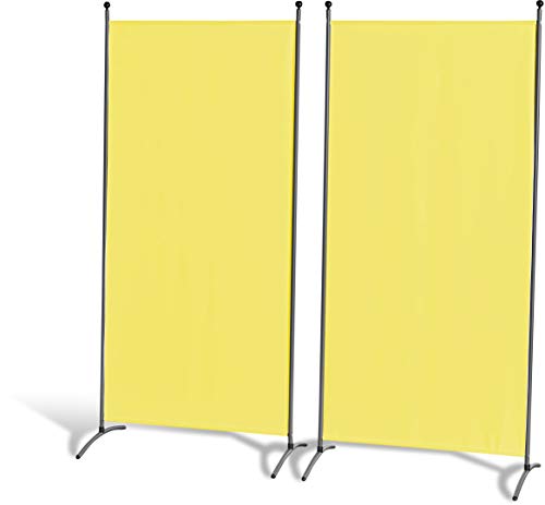 GRASEKAMP Qualität seit 1972 2 Stück Stellwand 85x180cm Gelb Paravent Raumteiler Trennwand Sichtschutz von GRASEKAMP Qualität seit 1972