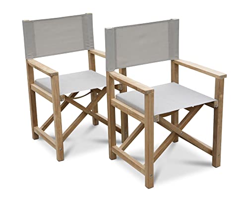 GRASEKAMP Qualität seit 1972 2 Stück Teak Regiesessel Stuhl Gartenstühle Klappstuhl Premium Gartenmöbel von GRASEKAMP Qualität seit 1972