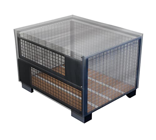 GRASEKAMP Qualität seit 1972 Abdeckhaube Gitterbox 125x85x95cm PVC Transparent mit Reißverschluss wasserdicht UV stabil von GRASEKAMP Qualität seit 1972