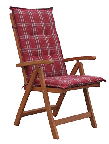 GRASEKAMP Qualität seit 1972 Auflage Rubinrot Kissen Polster für Klapp-Sessel Garten-Stuhl von GRASEKAMP Qualität seit 1972